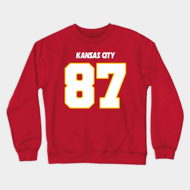 Travis Kelce Jersey (Front/Back Print) Crewneck Sweatshirt by darklordpug